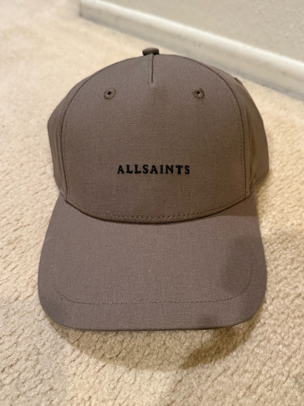NWT All Saints Baseball Cap Hat Washed Khaki